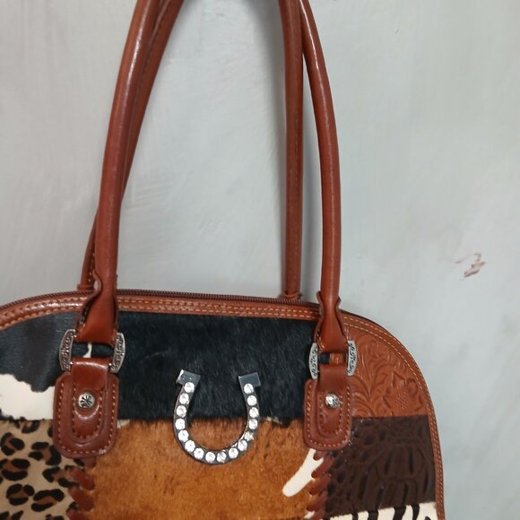 Western Patchwork Satchel - Picture 6 of 12